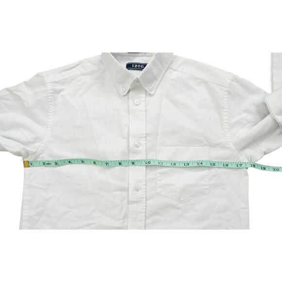 Izod White Collared Button-Down Shirt Boys Size 14 - Picture 4 of 6